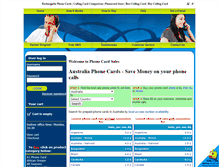 Tablet Screenshot of lowcostphonecards.phonecardsales.com.au